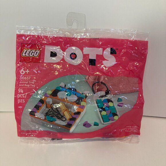 LEGO Dots Animal Tray and Bag Tag 30637 Arts & Crafts New Sealed Poly Bag - Picture 1 of 5